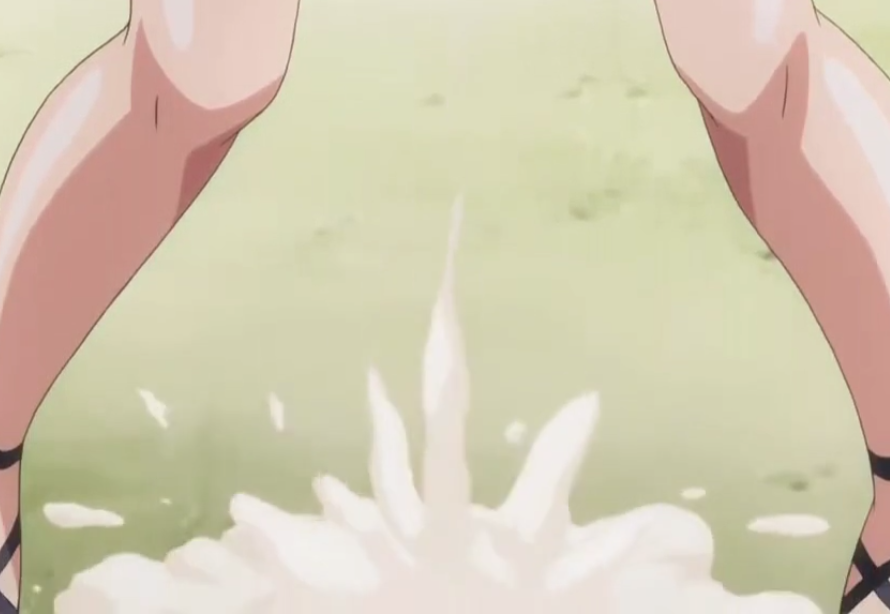 【エロアニメ】≪美人教師≫道端で膣アソコの穴から溜められたスペルマ液がブッシャーもらし…++